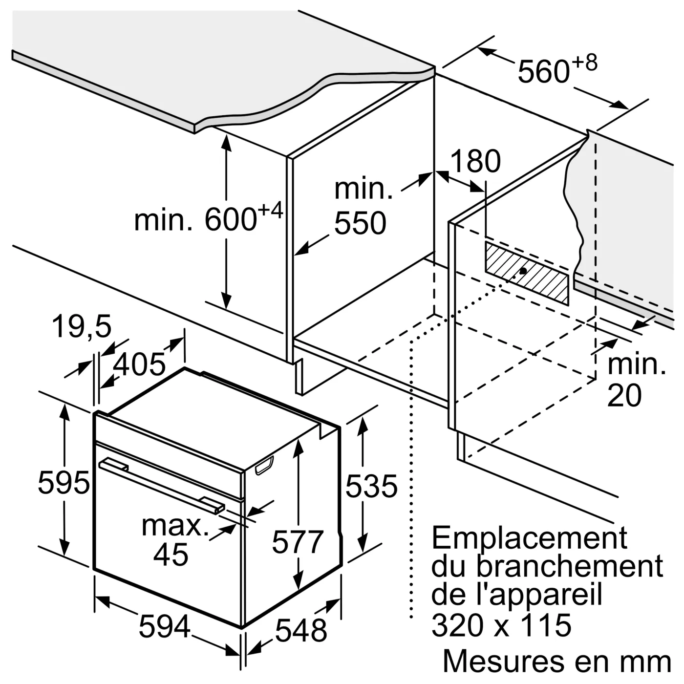 Four encastrable Bosch Série 8 60 x 60 cm Noir HBG7241B1 - الصورة 12